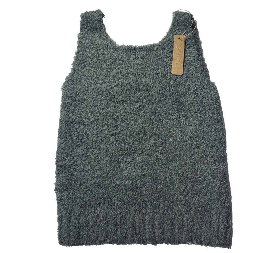 SKIMS Cozy Knit Tank‎ Top Smoke Girls 6/7